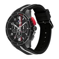 Tommy Hilfiger Bank Black Silicone Black Dial Men's Watch 1792168