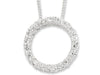 45cm Sterling Silver Cubic Zirconia Open Circle Necklace