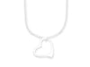 45cm Sterling Silver Open Heart Necklace