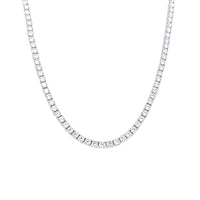 41cm Tennis Claw Necklace with Cubic Zirconia in Sterling Silver