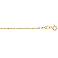 9kt Yellow Gold Fine Singapore Twist Chain Necklace 55cm