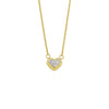 9kt Yellow Gold Silver Infused Crystal Puff Necklace