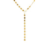 9kt Yellow Gold Silver Infused Fancy Oval Drop Necklace