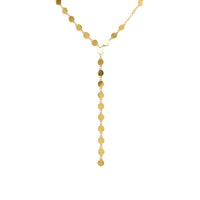 9kt Yellow Gold Silver Infused Fancy Oval Drop Necklace