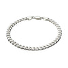 Sterling Silver Men's Curb Bracelet 21cm