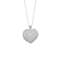 45cm Sterling Silver Heart Locket Necklace