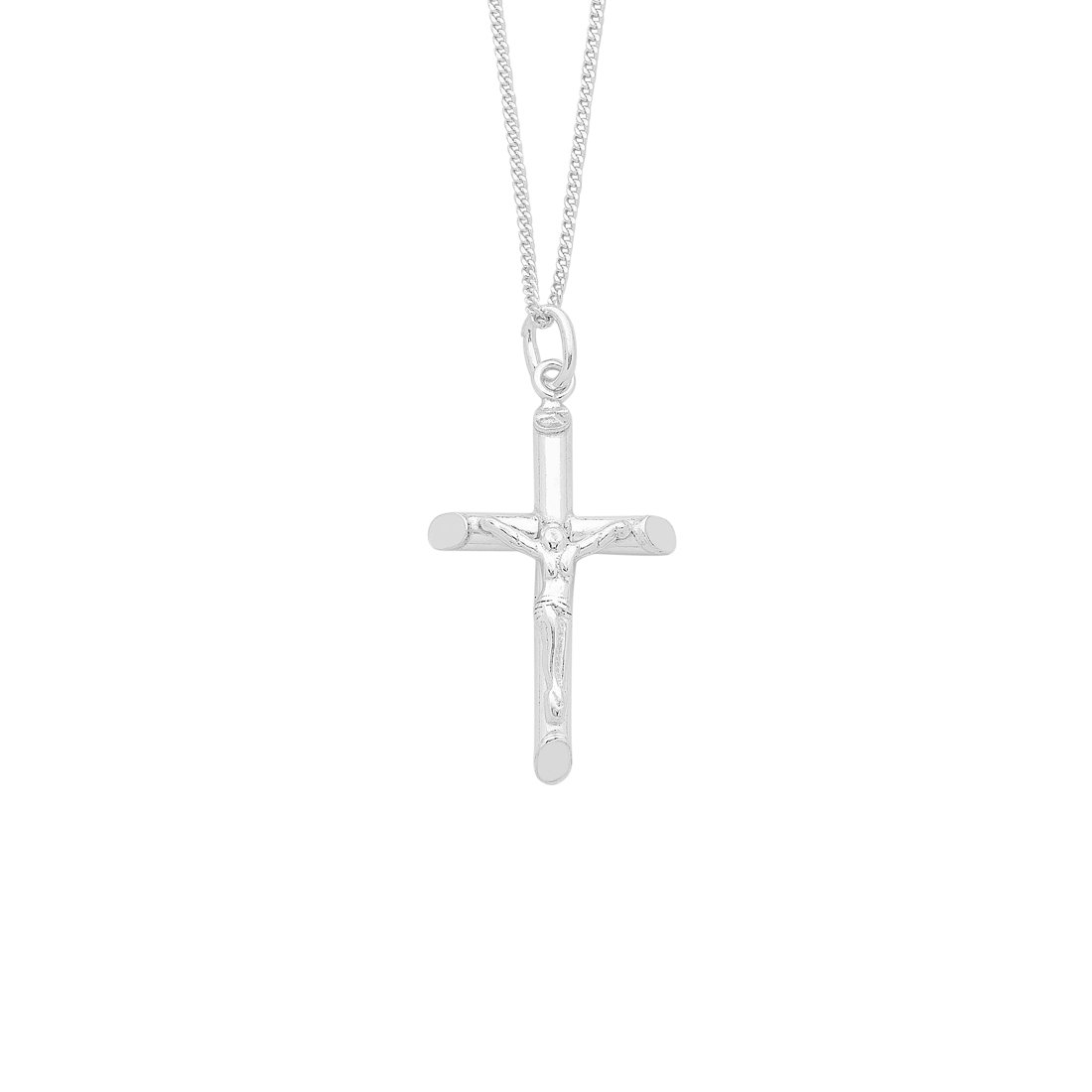 50cm Sterling Silver Crucifix Cross Necklace