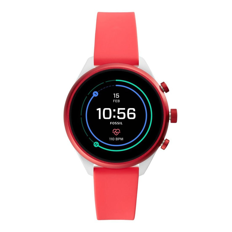 Fossil Sport Smartwatch Red Silicone FTW6027P Watches Fossil 