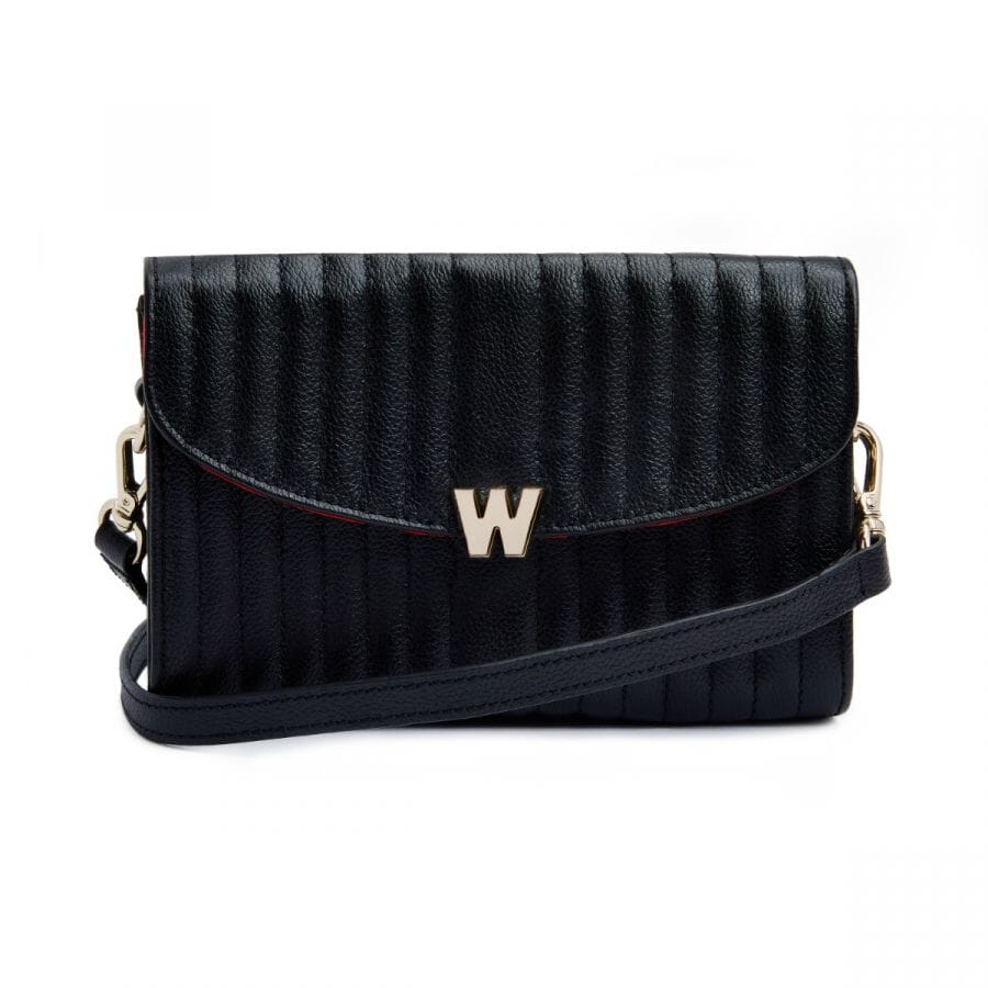 Wolf Mimi Crossbody Bag with Wristlet Black Handbags Wolf 