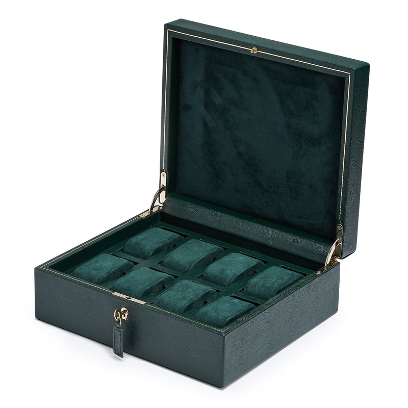 Wolf British Racing Green 8 Pc Watch Box Watches Box Wolf 