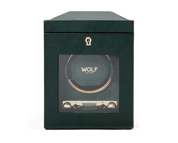 Wolf British Racing Single Watch Winder Green Watches Winder Wolf 