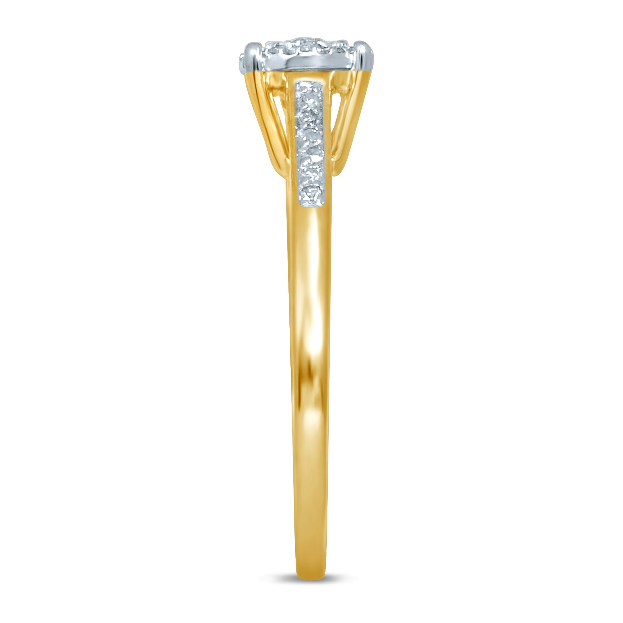 9ct Yellow Gold 0.15ct Diamond Ring