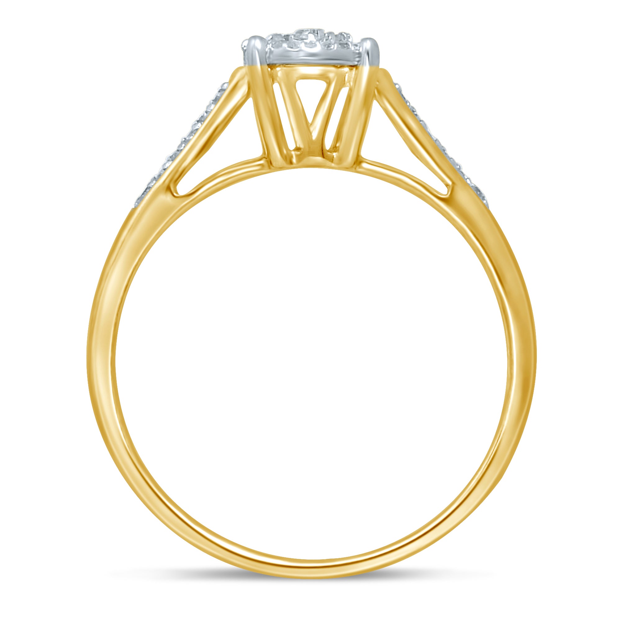 9ct Yellow Gold 0.15ct Diamond Ring