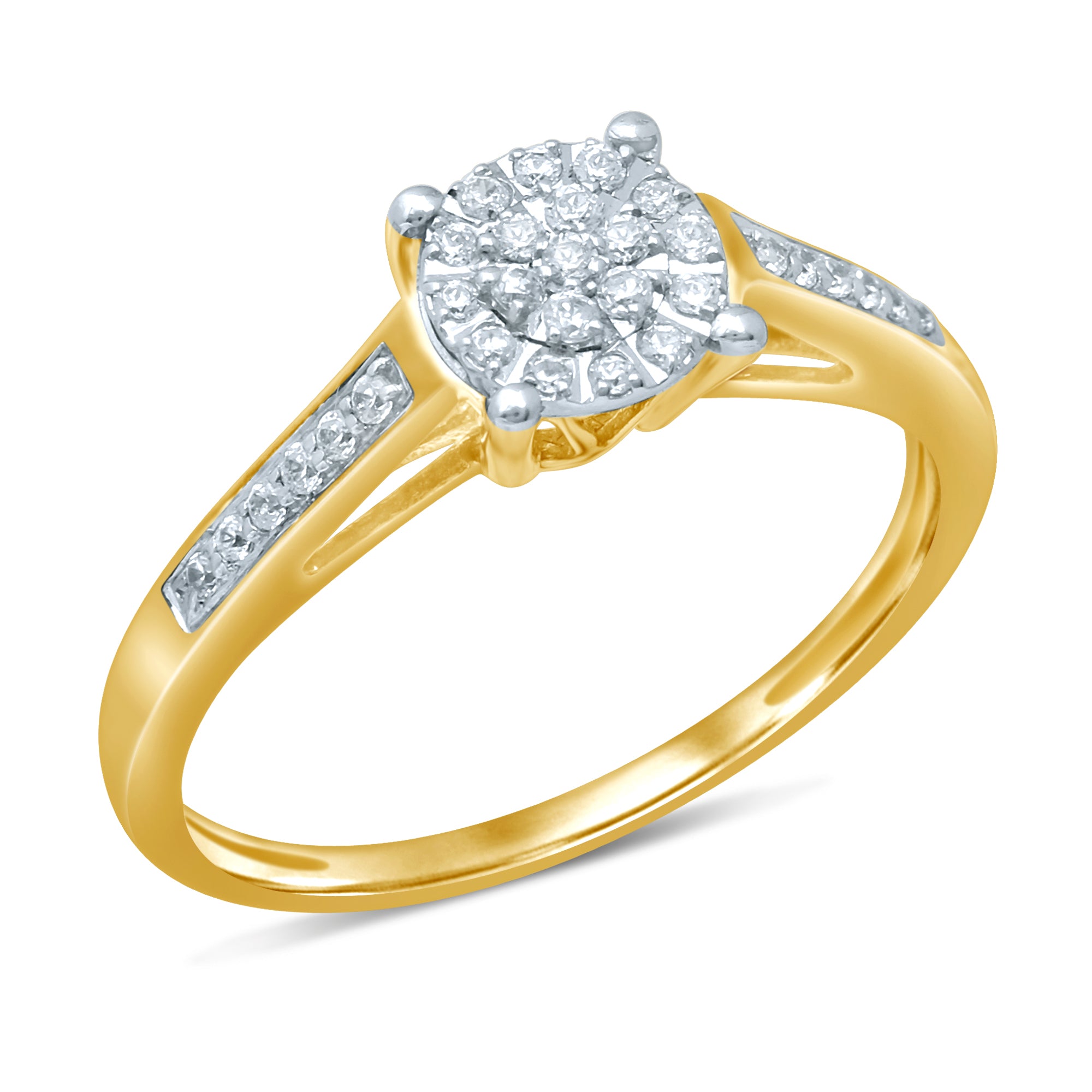 9ct Yellow Gold 0.15ct Diamond Ring