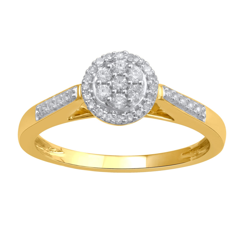 9ct Yellow Gold 0.15ct Diamond Ring