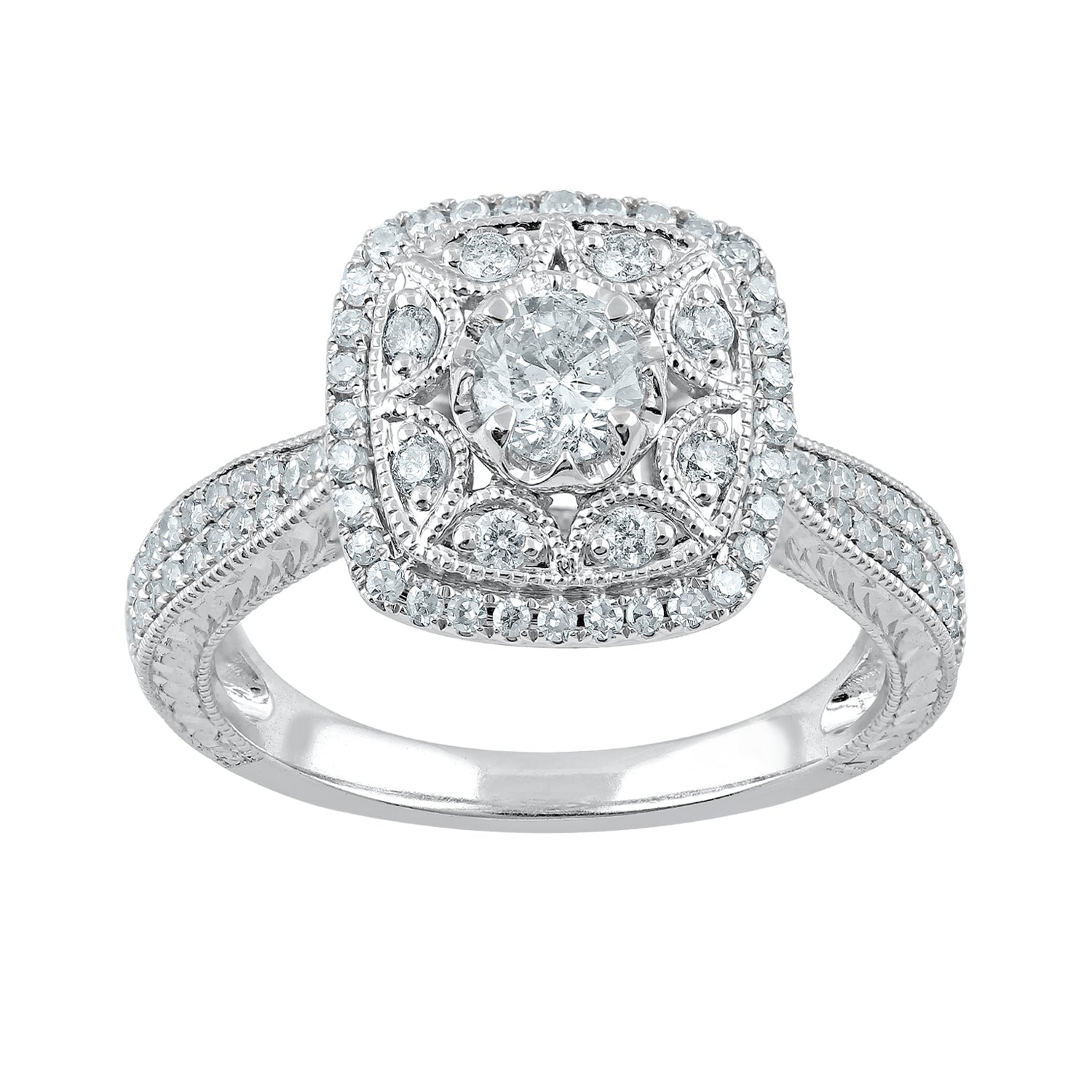 18ct White Gold Ring with 0.64ct of Diamonds