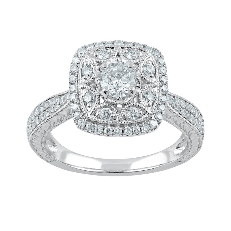 18ct White Gold Ring with 0.64ct of Diamonds