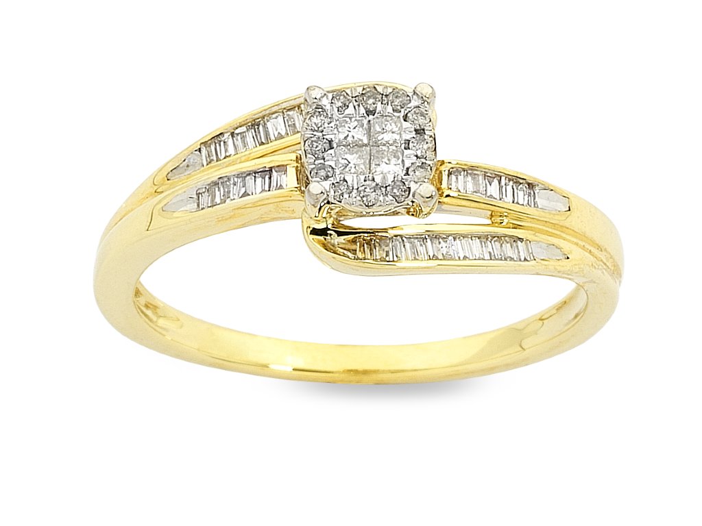 9ct Yellow Gold 0.24ct Diamond Ring