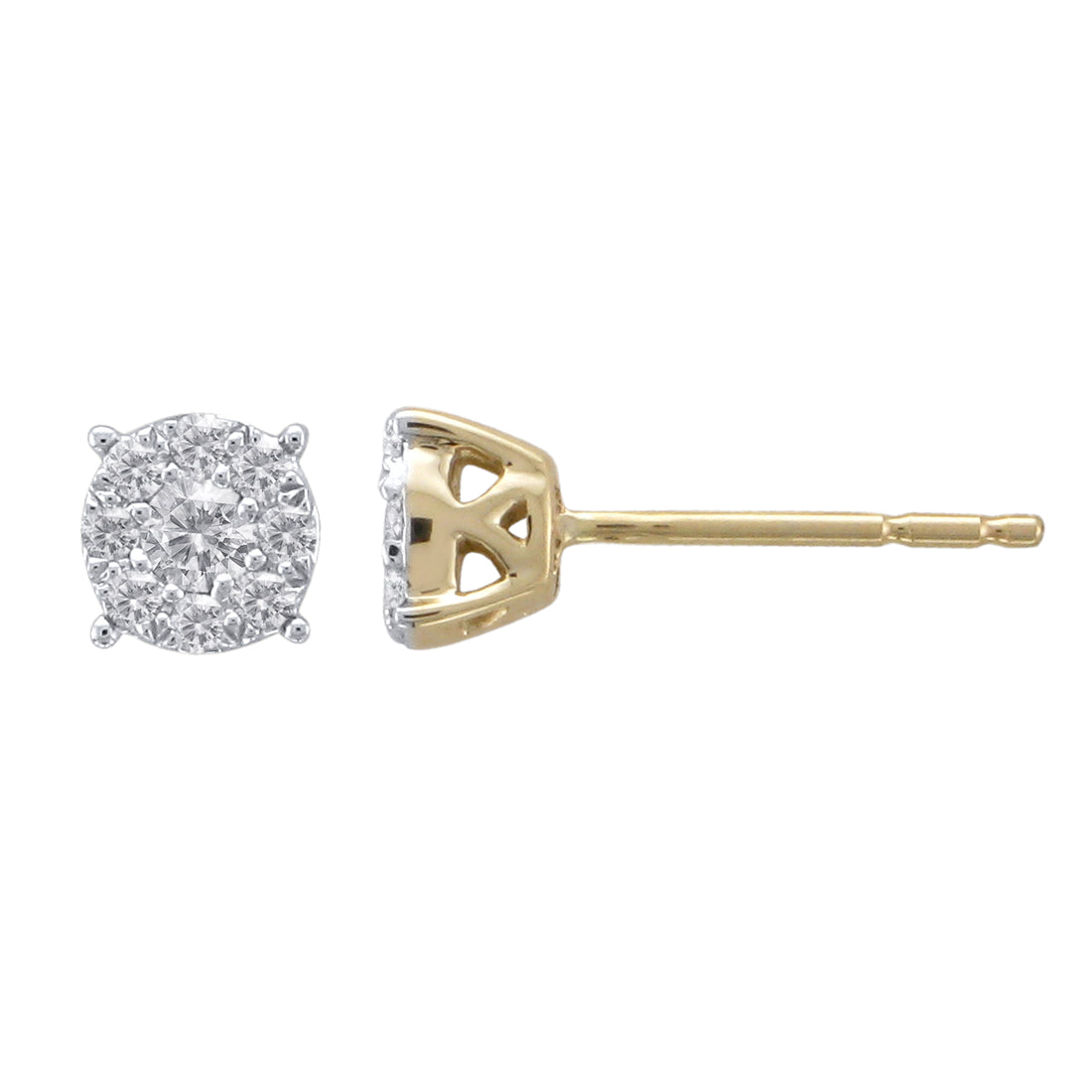 9ct Yellow Gold 0.33ct Diamond Earrings