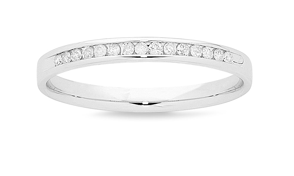 18ct White Gold 16pts Diamond Ring