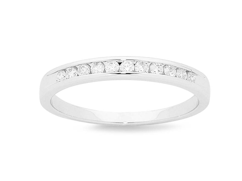 18ct White Gold Channel Set Ring