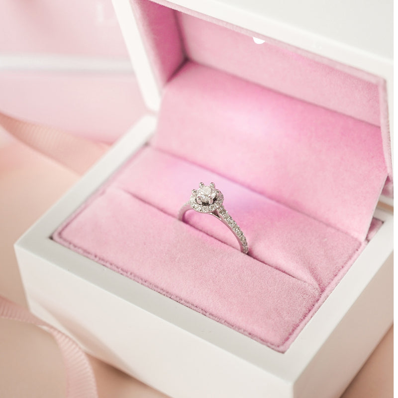 Love by Michelle Beville Signature Collection 18ct White Gold 90pts of Diamond Solitaire Ring