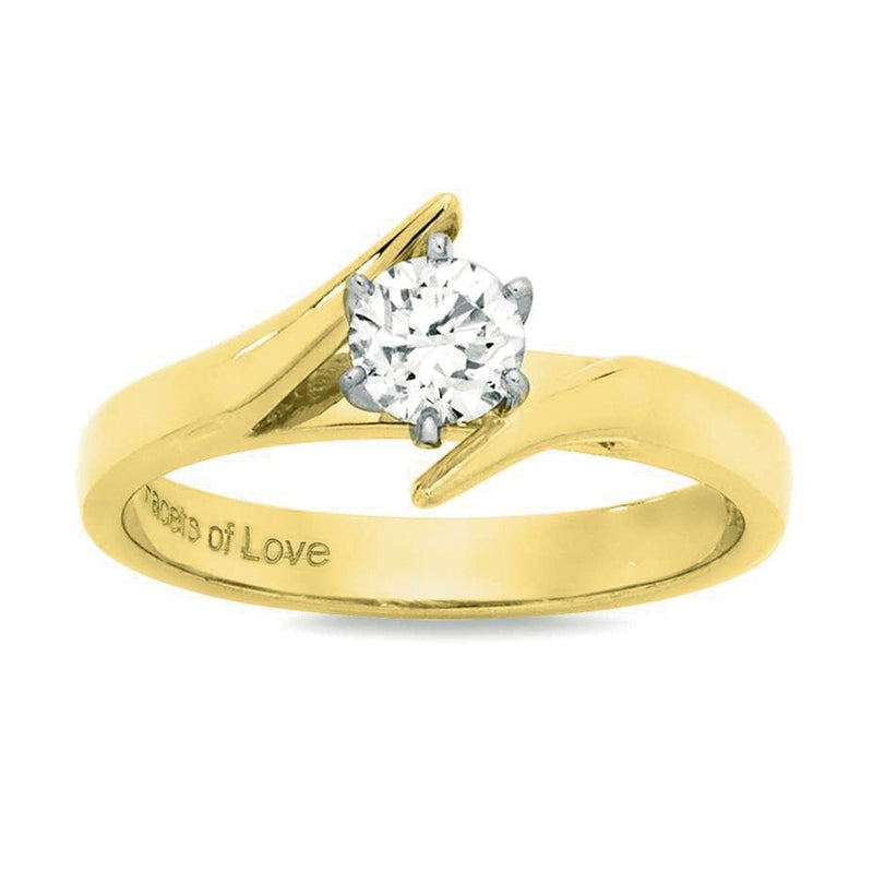 Facets of Love 18ct Yellow Gold 0.50ct Diamond Solitaire Ring