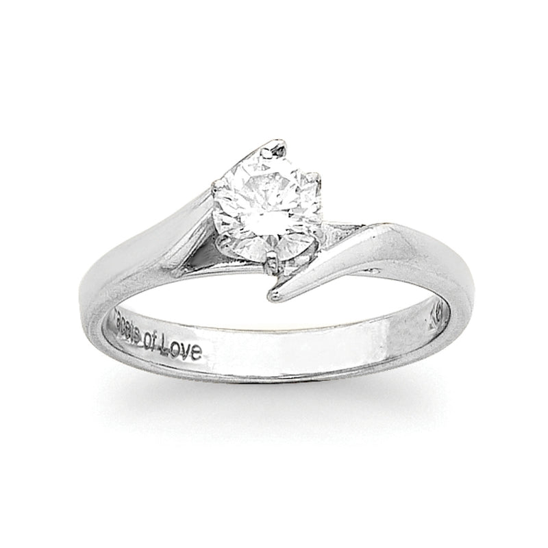 Facets of Love 18ct White Gold Solid Claw Set Diamond