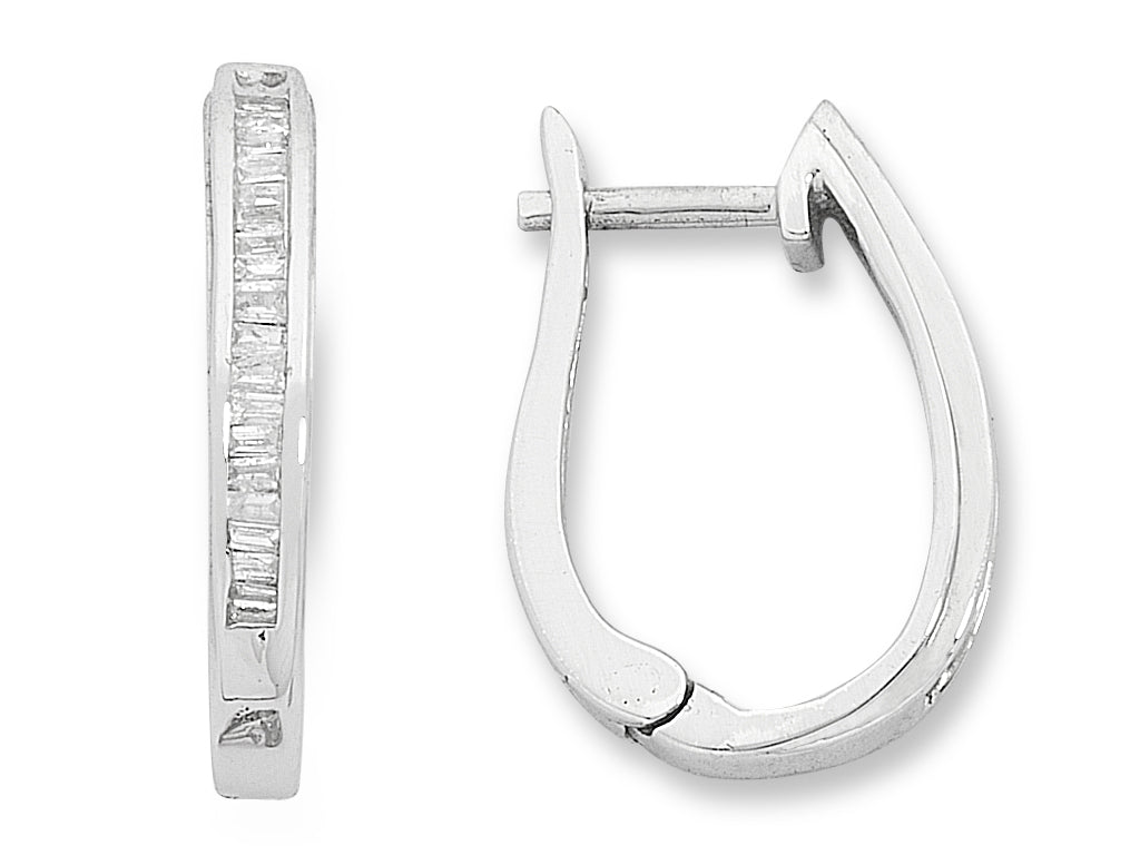 1/4ct Diamond Hoop Earrings