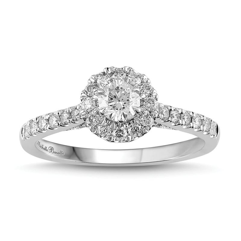 LOVE by Michelle Beville - Unique Love Collection 18ct White Gold 0.66ct Diamond Ring