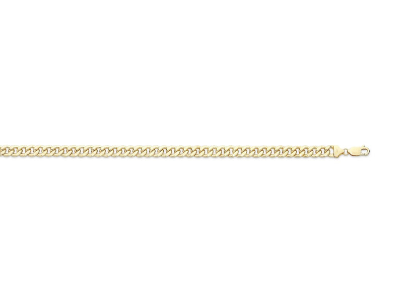 9ct Yellow Gold Silver Infused Curb Bracelet