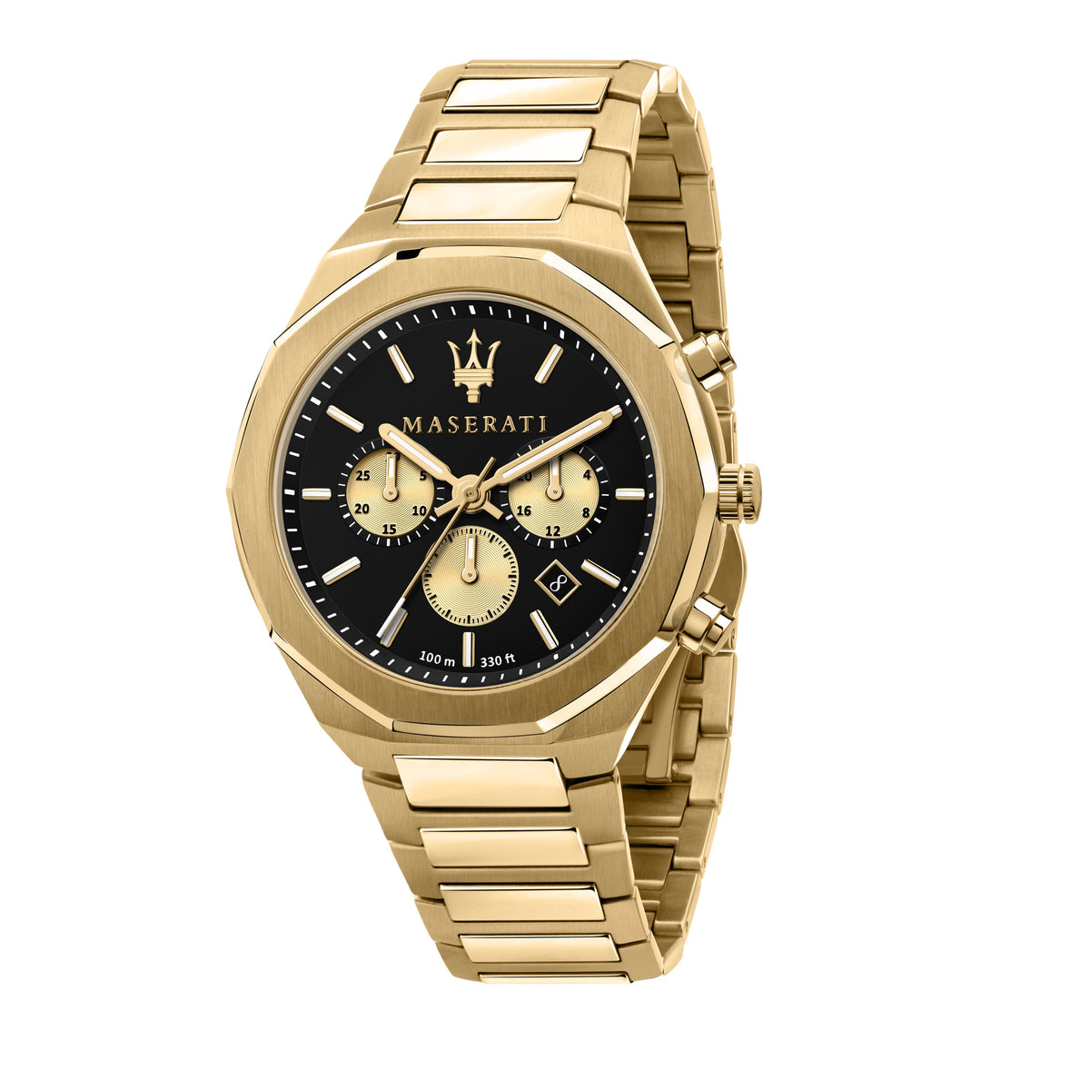 Maserati Stile Gold Chronograph Watch Bevilles Jewellers 