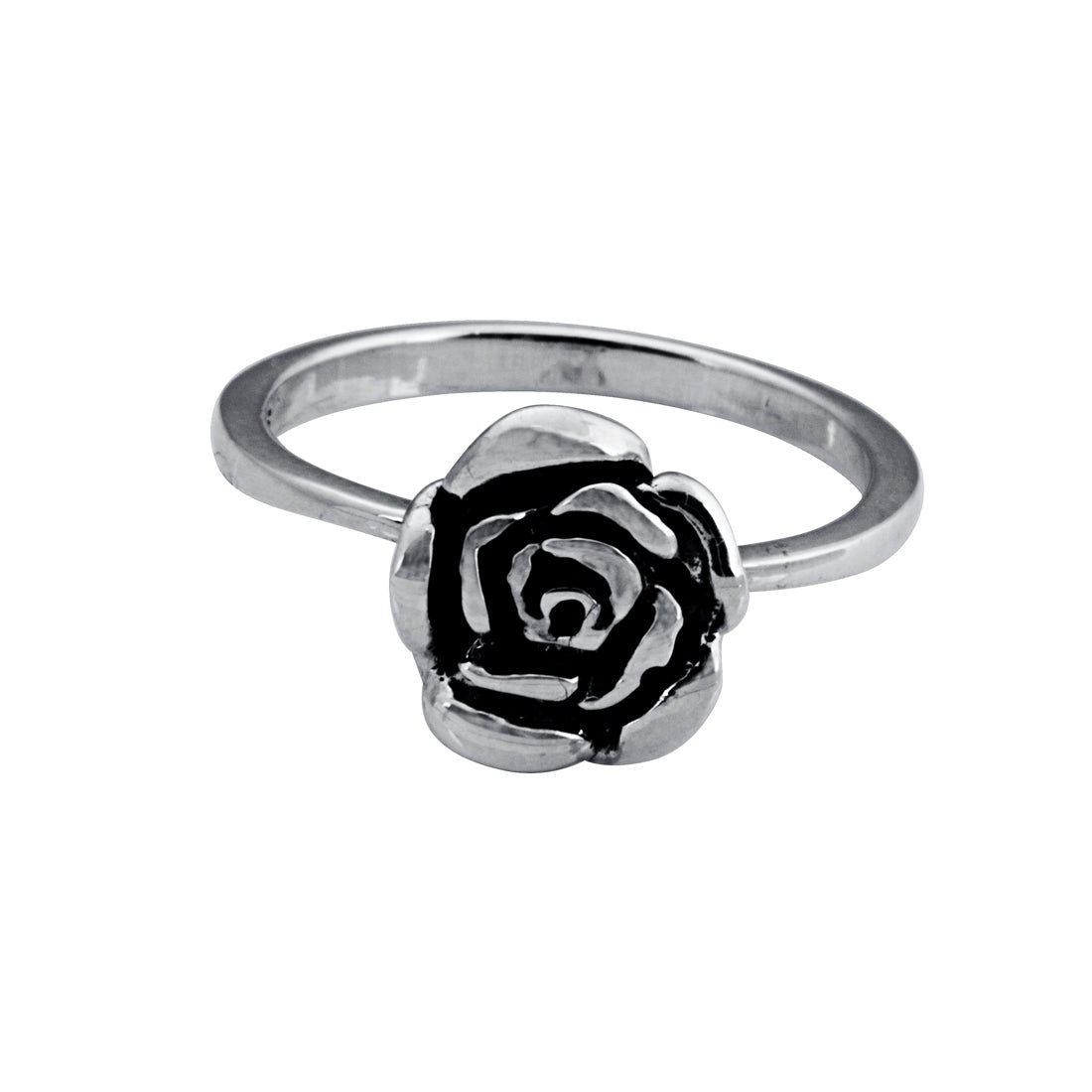 Sterling Silver Rose Stackable Ring