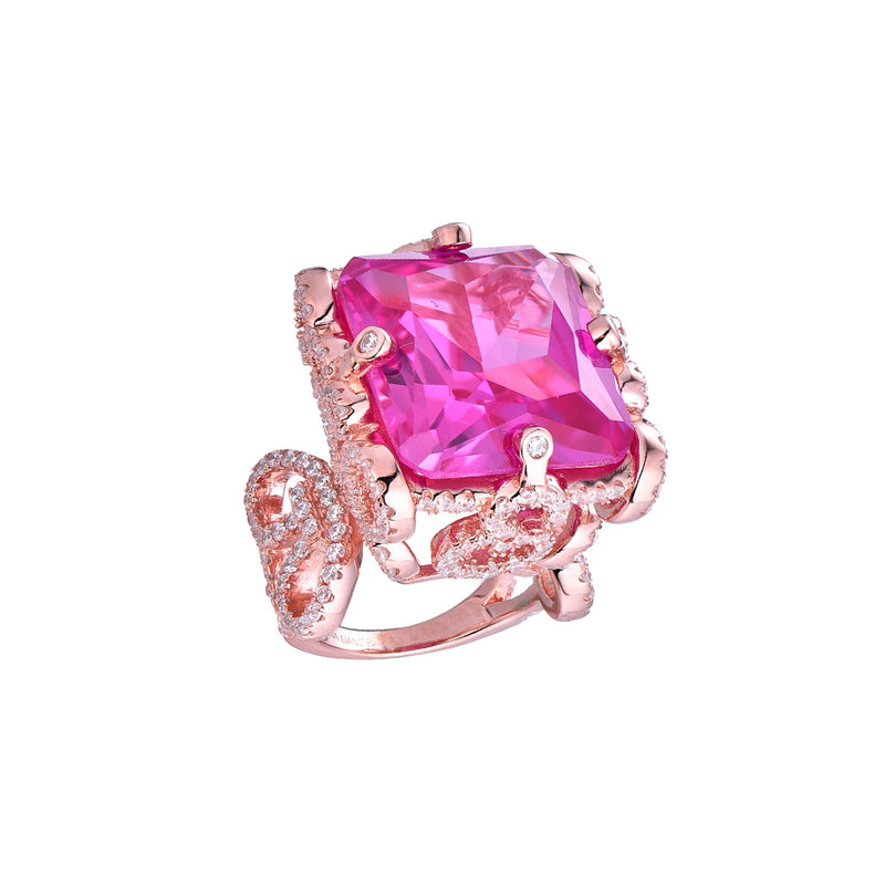 Gina Liano Buckingham Pink Cubic Zirconia Ring