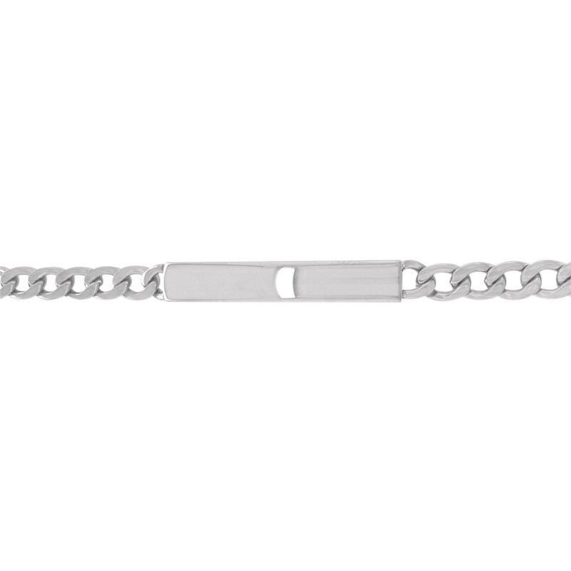 Mens Stainless Steel Curb ID Bracelet Bracelets Bevilles 