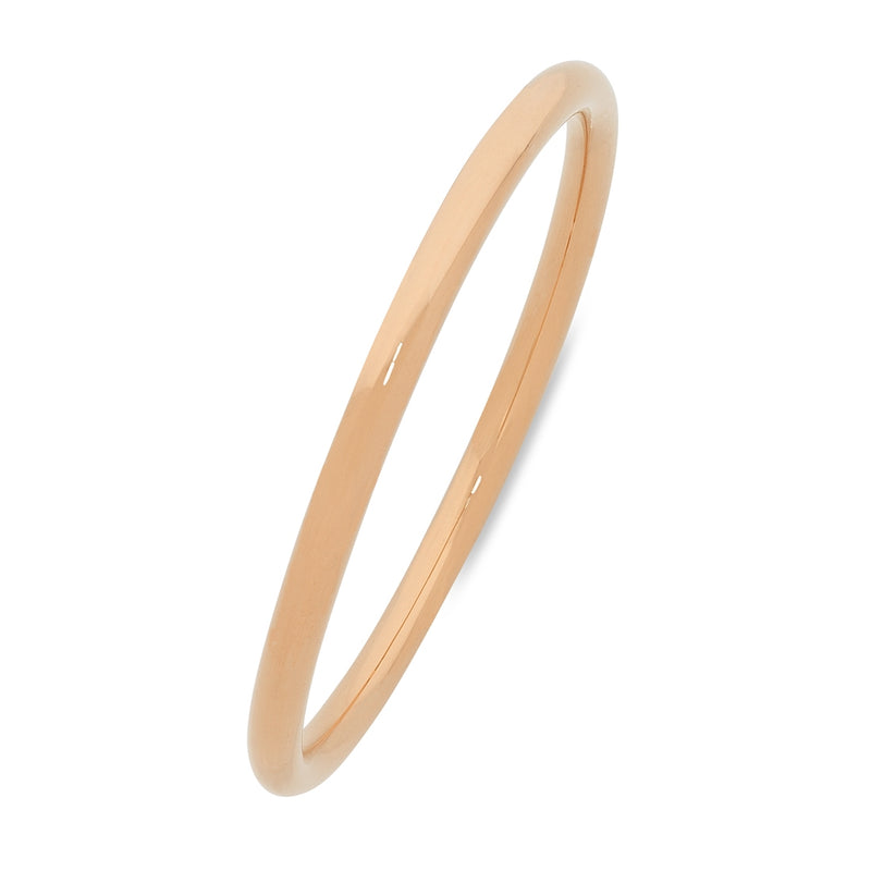 9ct Rose Gold Plain Golf Bangle