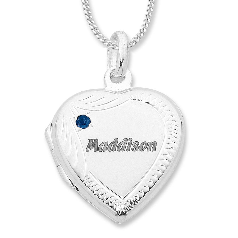 Personalised Sterling Silver Heart Locket